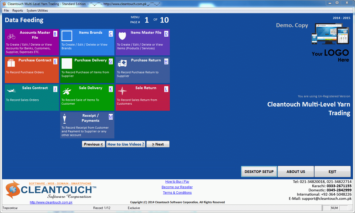 Cleantouch Multi-Level Yarn Trading screenshot Cleantouch Multi-Level Yarn Trading screenshot