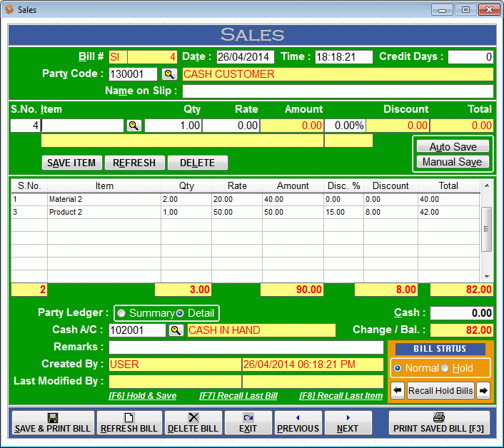Click to view Cleantouch POS (Point of Sales) Software 1.0 screenshot