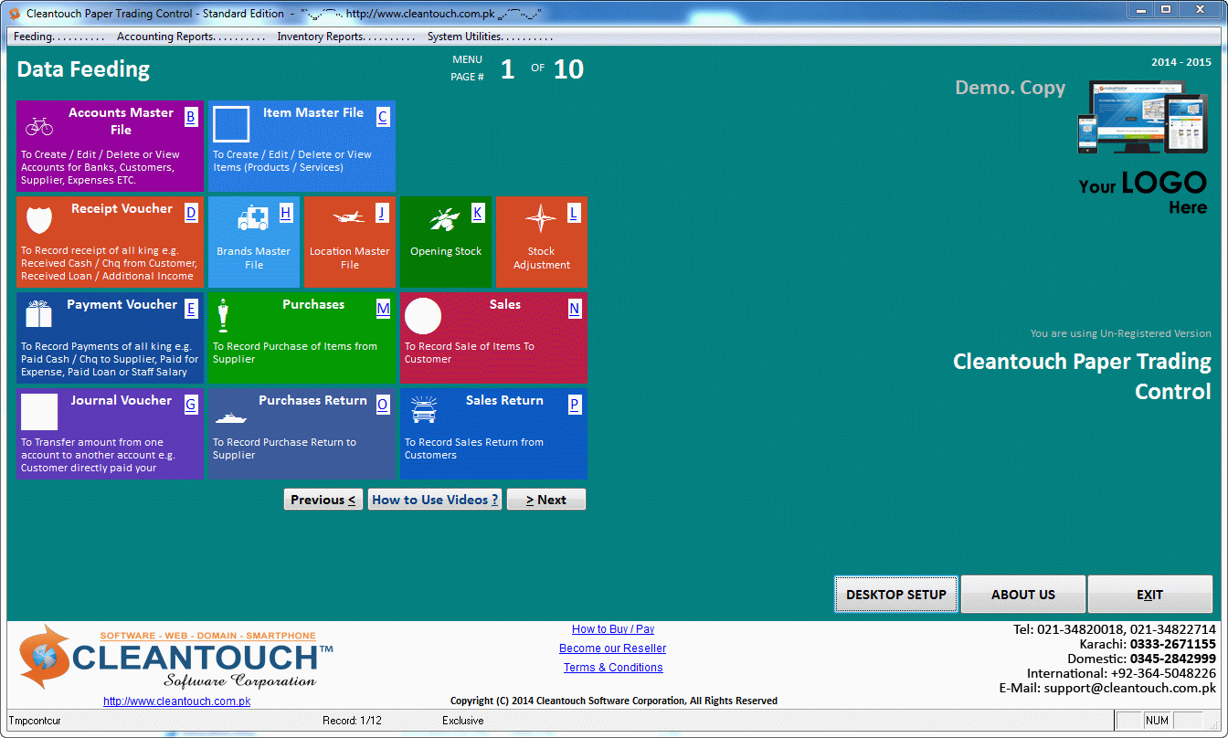 Cleantouch Paper Trading Control (PTC) screenshot Cleantouch Paper Trading Control (PTC) screenshot