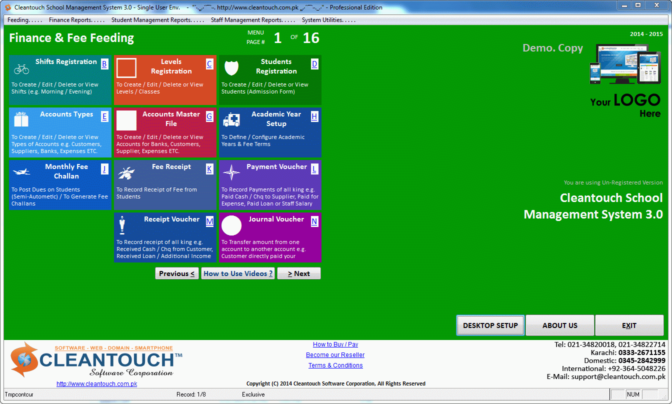 Cleantouch School Management System Ver 3.0 screenshot Cleantouch School Management System Ver 3.0 screenshot