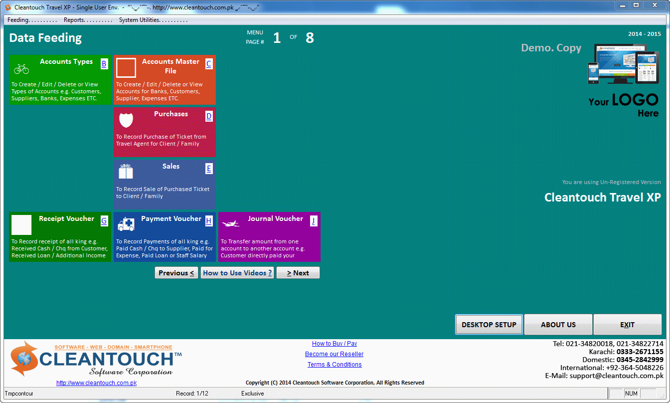 Click to view Cleantouch Travel XP 2006 1.0 screenshot
